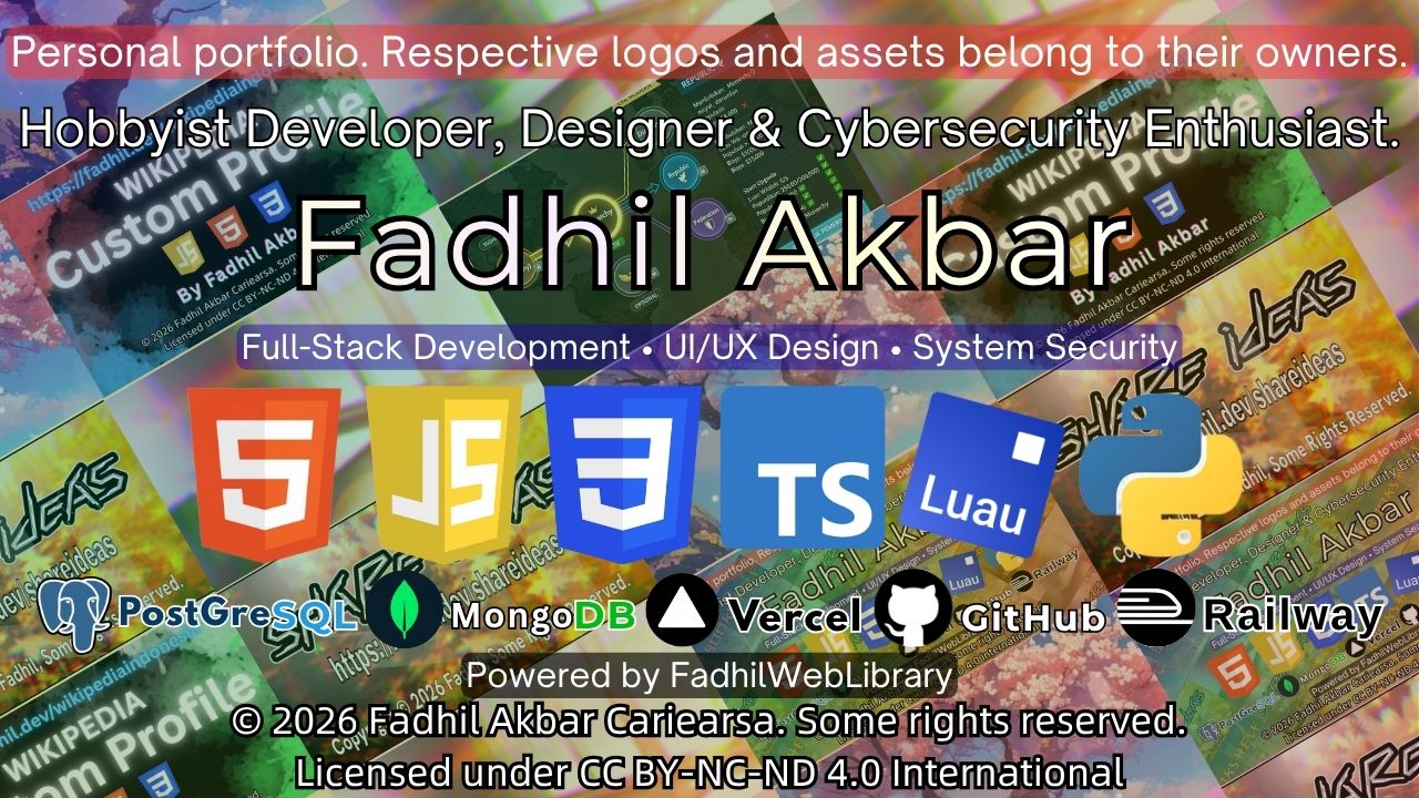 Fadhil Akbar Portfolio Banner